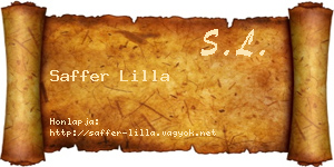 Saffer Lilla névjegykártya
